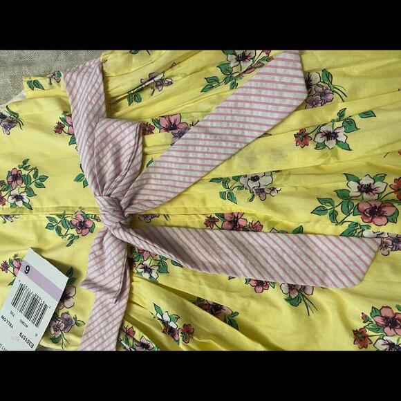 Rare Editions Yellow Floral Dress - Size 6 NWT - Picture 7 of 9